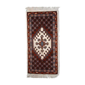 Moroccan vintage carpet berber handmade 81cm x 170cm 1970s, 1c629