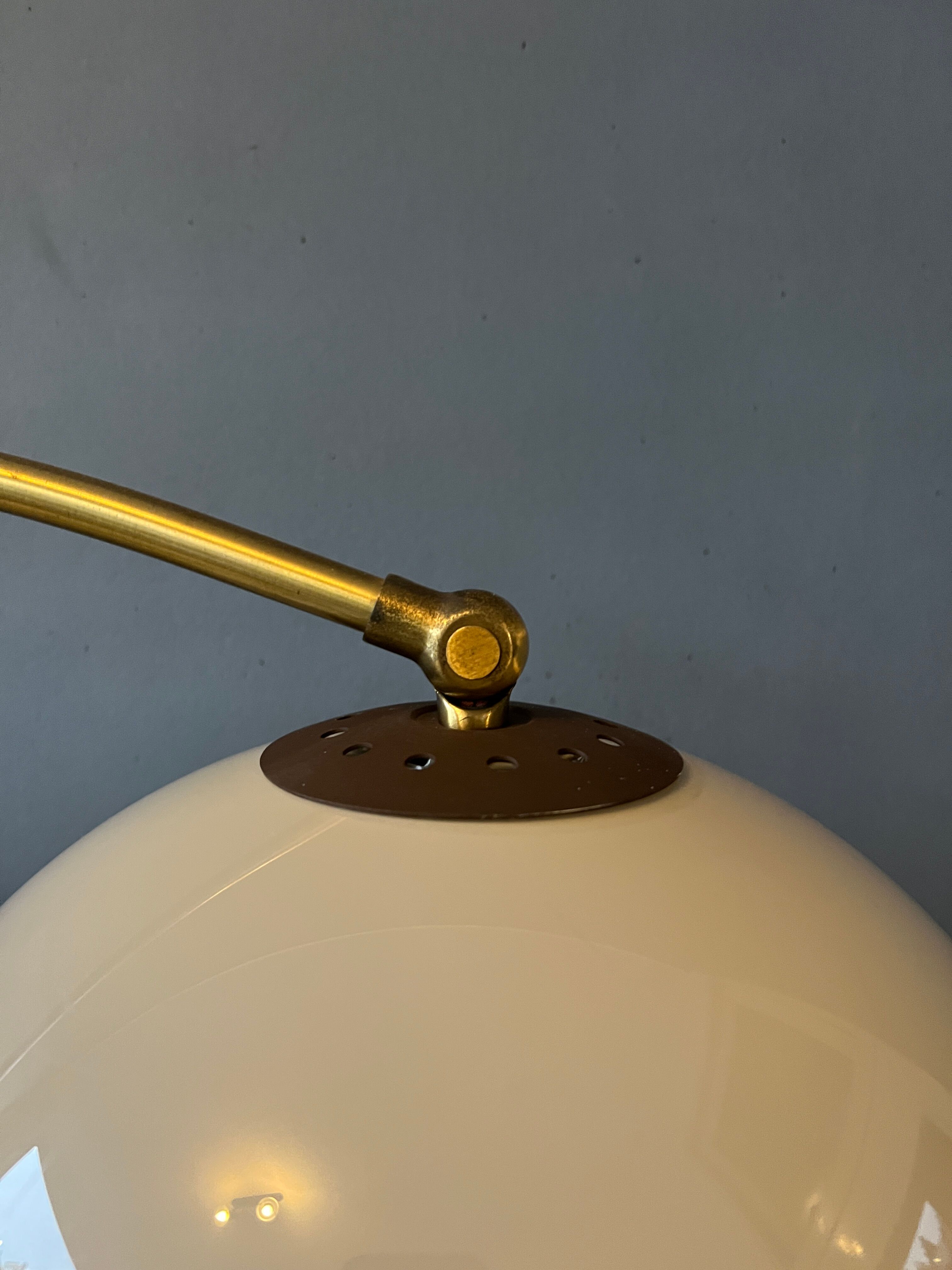 Vintage Dijkstra double arc mushroom floor lamp