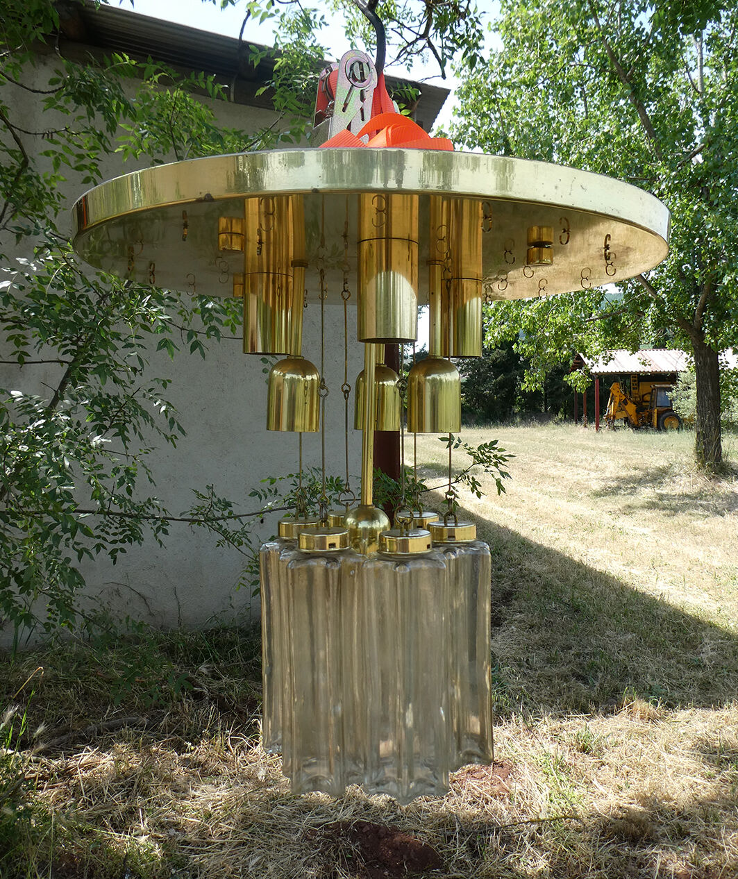 Design chandelier by Glashütte Limburg from 1960