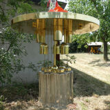 Design chandelier by Glashütte Limburg from 1960