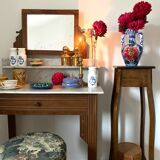 Old art deco wooden dressing table