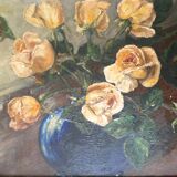 Painting, still life, flower, roses bouquet