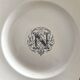 Round iron earth dish monogram “N” KG Lunéville