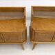 Paire de tables de chevet italiennes en frêne, style Mid-Century Modern, années 1950