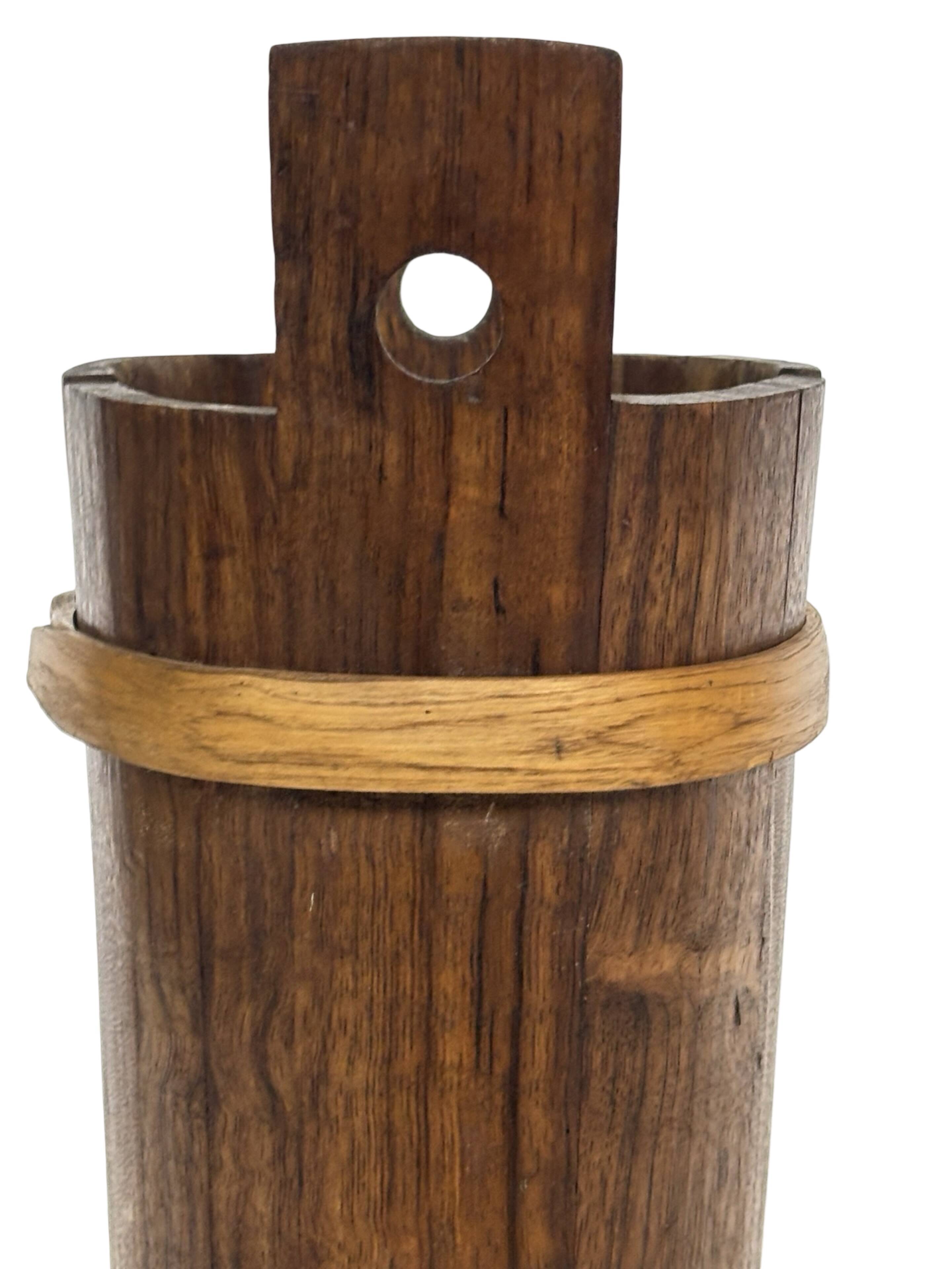 Vintage Wooden Umbrella Stand, 1960s minimalist design