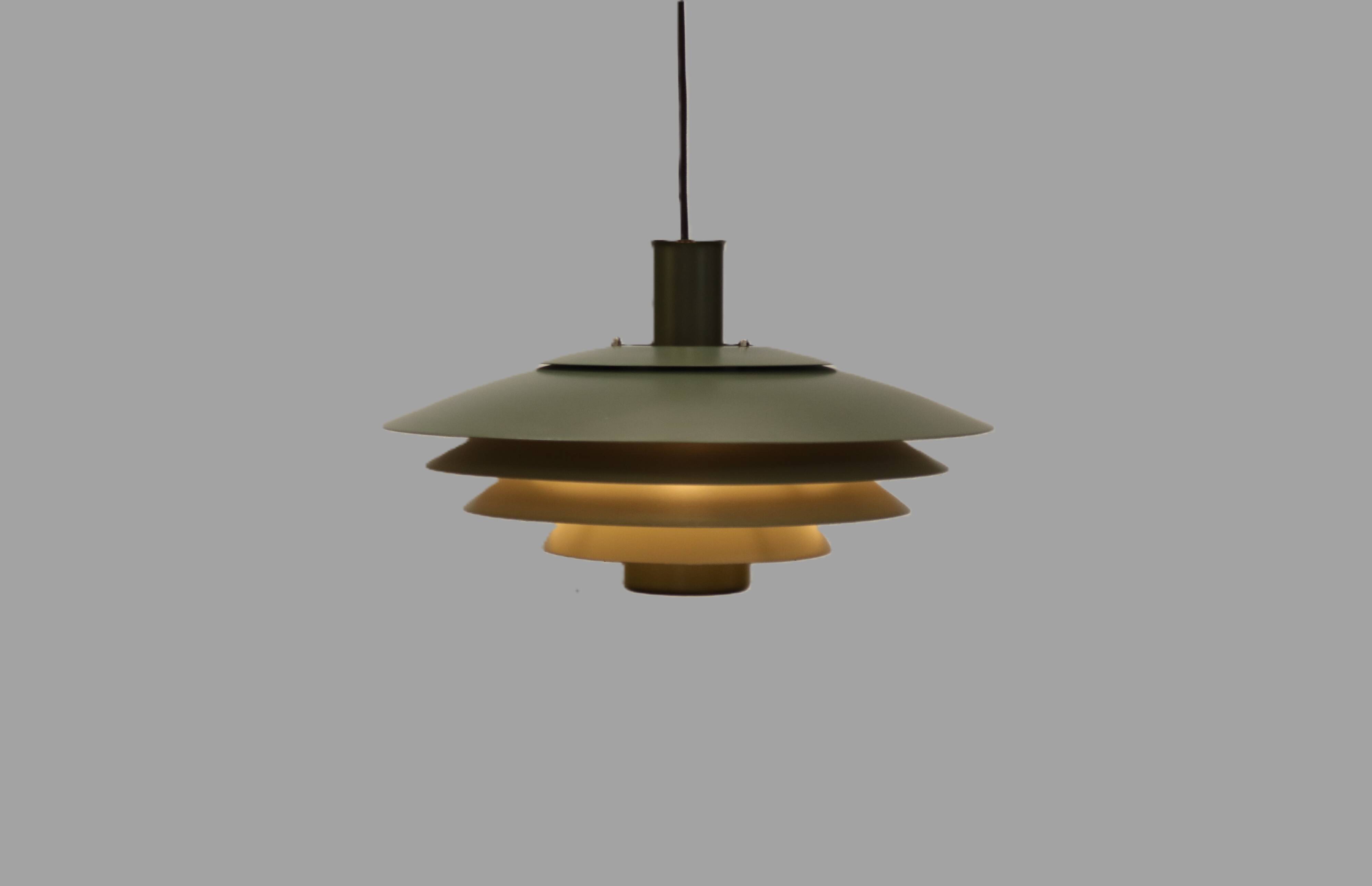 Unique green-coloured Nordic pendant lamp by Form Light model 52610, Denmark.