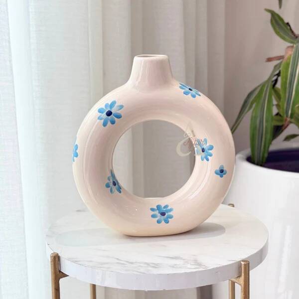 Artisanal vase Tafoukt floral