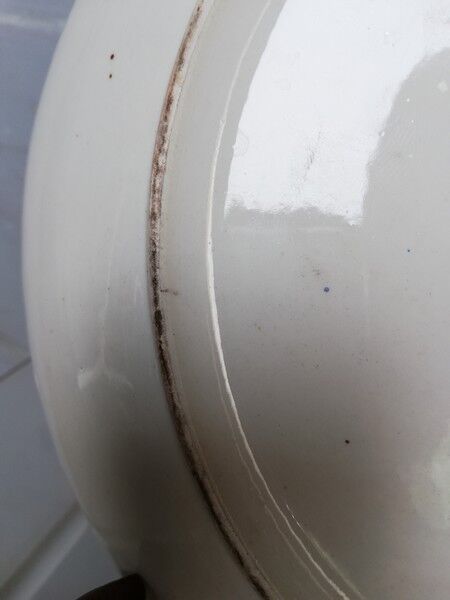 Plate china porcelainE enamelled family pink Lotus + Brand