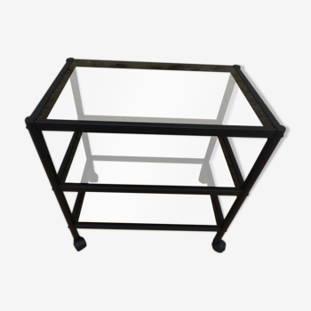 Erard design brand modern serving table with glass shelves and aluminum structure