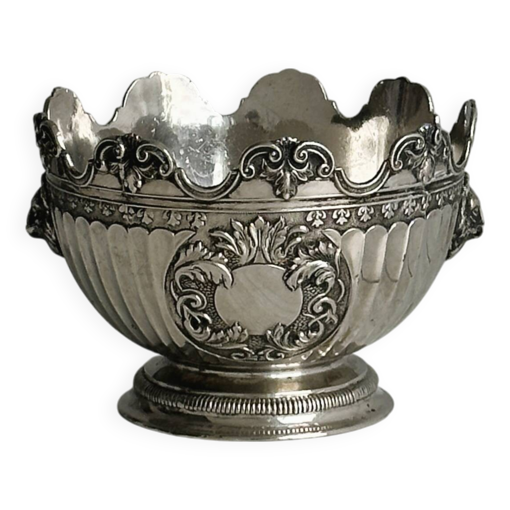 Shiny silver metal cup