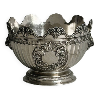 Shiny silver metal cup