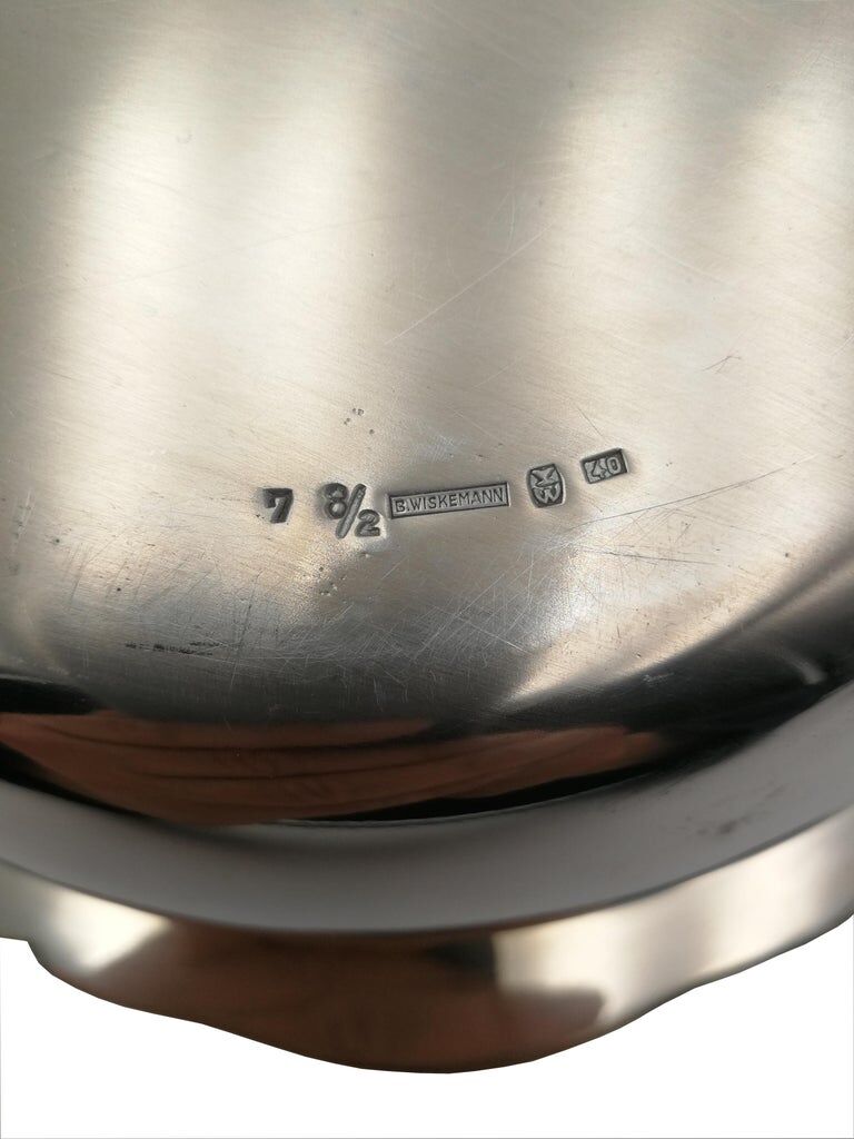 Set of 8 service pieces in silver metal Bruno Wiskemann style Louis XV 20th century