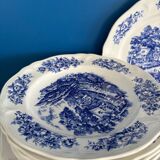 English country style deep plate, Moulin des Loups