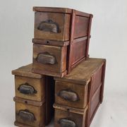 Wooden storage box for cards from the 20s and 30s