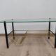 Coffee table brass glass vintage 50s