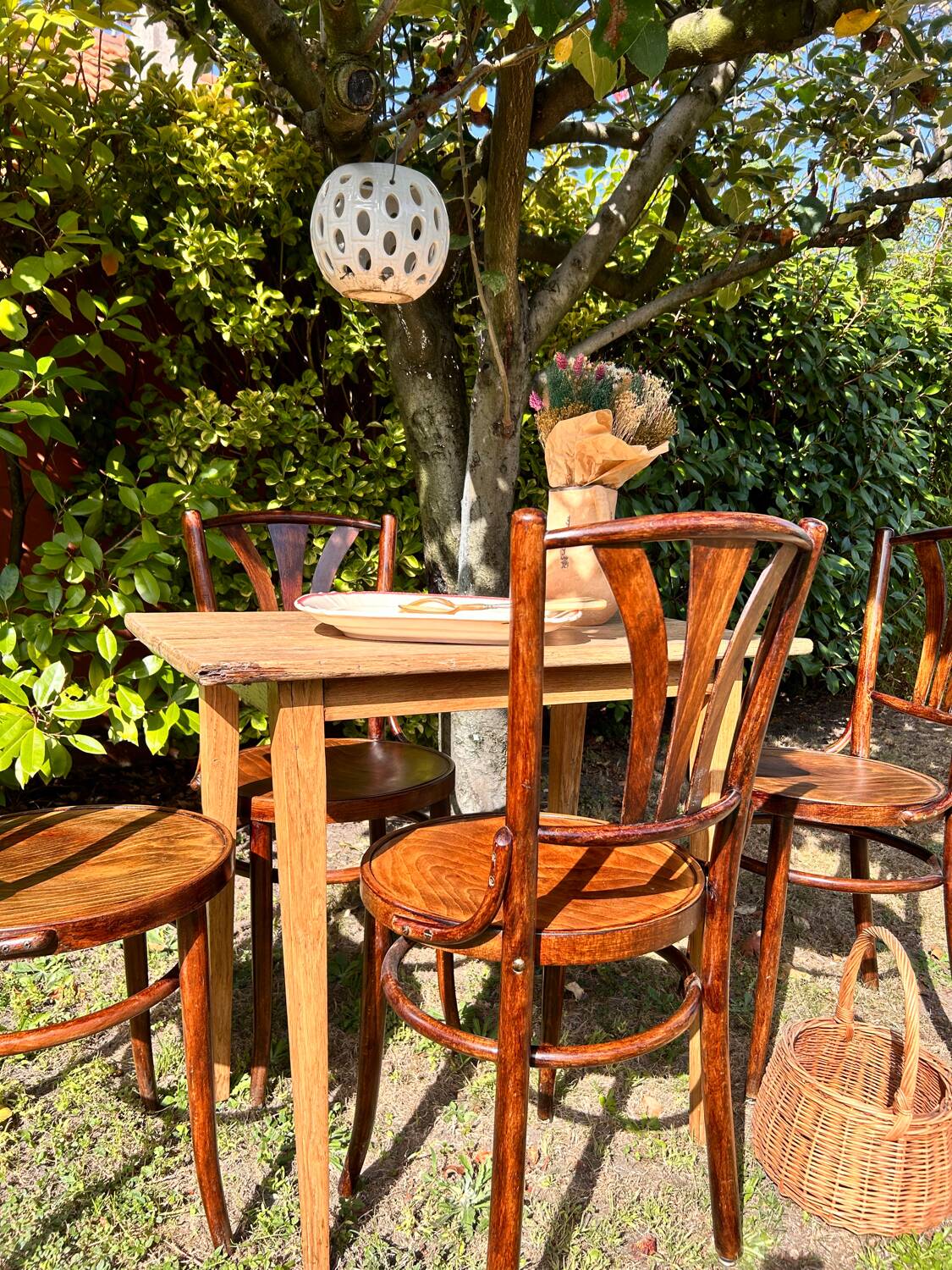 4 bistro chairs 1950