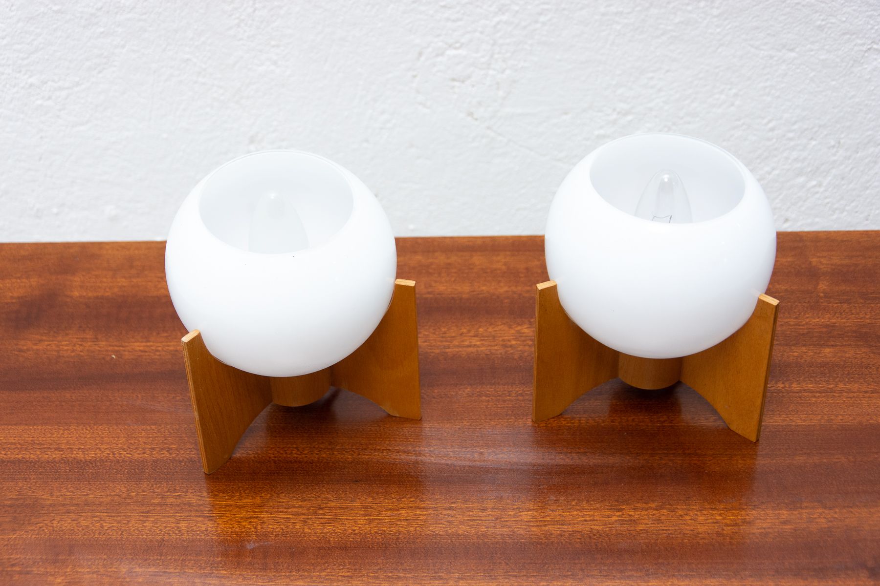 Table lamps Drevo Humpolec, Czechoslovakia, 1970