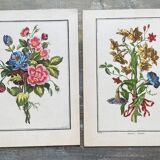 Deux lithographies florales 224