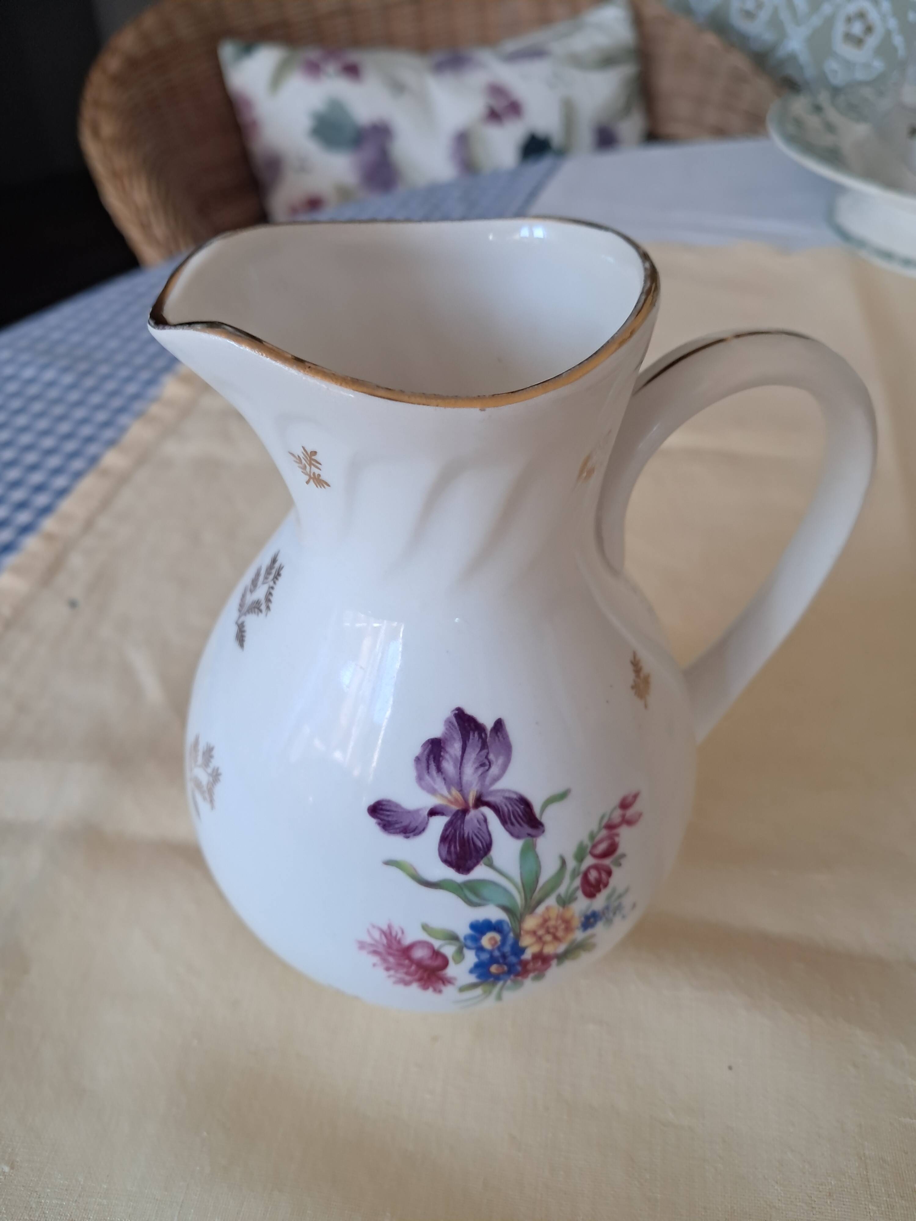 Vintage ceramic milk jug from Gien