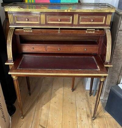 Louis XVI style cylinder desk