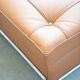 Cognac leather sofa bed, handmade by Eileen Gray, 1980/1990