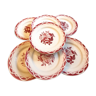 8 assiettes anciennes sarreguemines