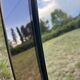 Vintage Wall Mirror, smoked glass, two-tone circa 1980s