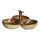 Vintage glazed stoneware appetizer dish