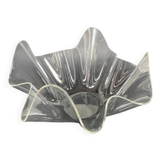 Vintage 1970s plexiglass handkerchief vase