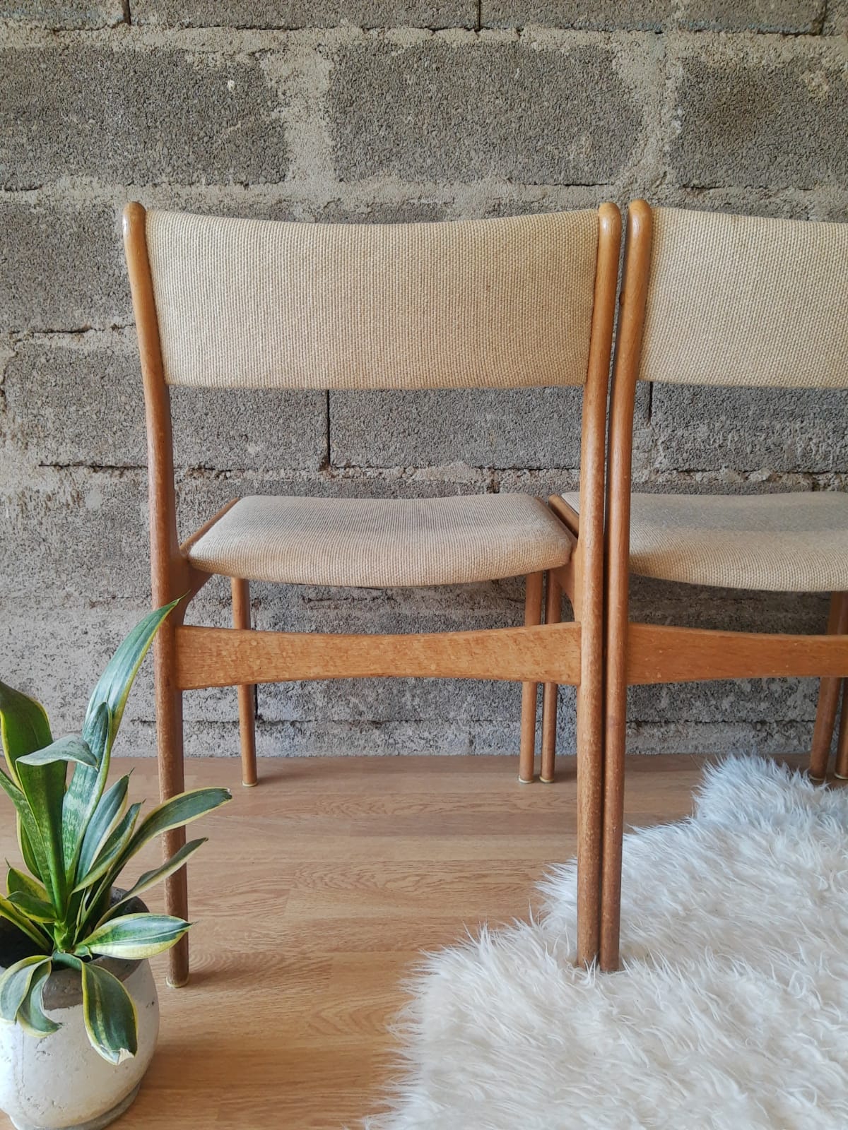 Set of 3 Danish Scandinavian chairs Uldum Mobelfabrik 7171