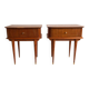 Pair of vintage bedside tables from the 1950s/60s in mahogany – tapered brass legs.