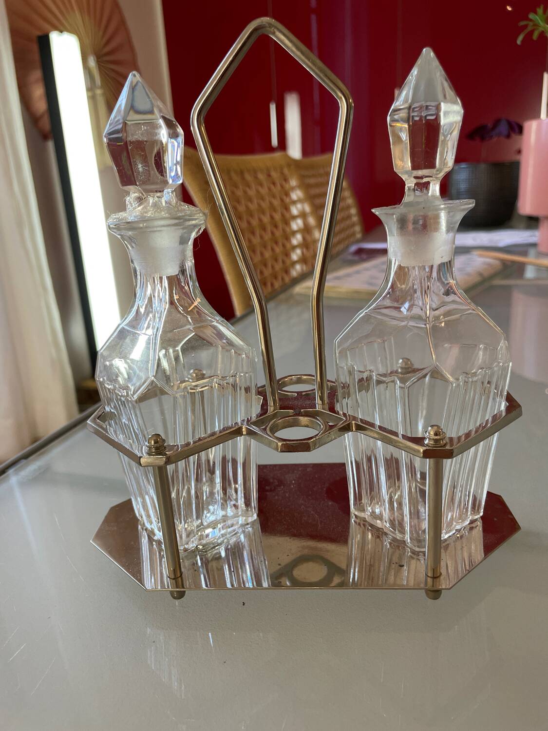 Art Deco oil and vinegar server