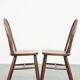 Ensemble de 8 chaises Windsor vintage en bois à dossier fuseau des années 1970