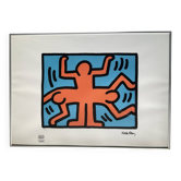 Numbered keith haring silkscreen with certificate.