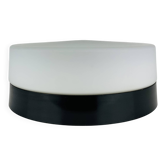 Erco round opaline wall light from the 1960s