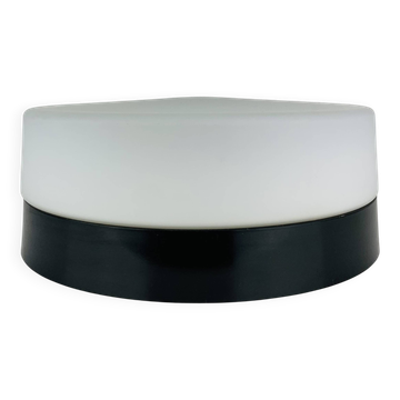 Erco round opaline wall light from the 1960s