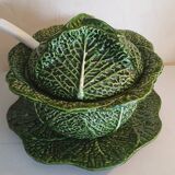 Green Cabbage Barbotine Soup Tureen