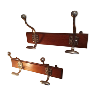 Double patères chromées