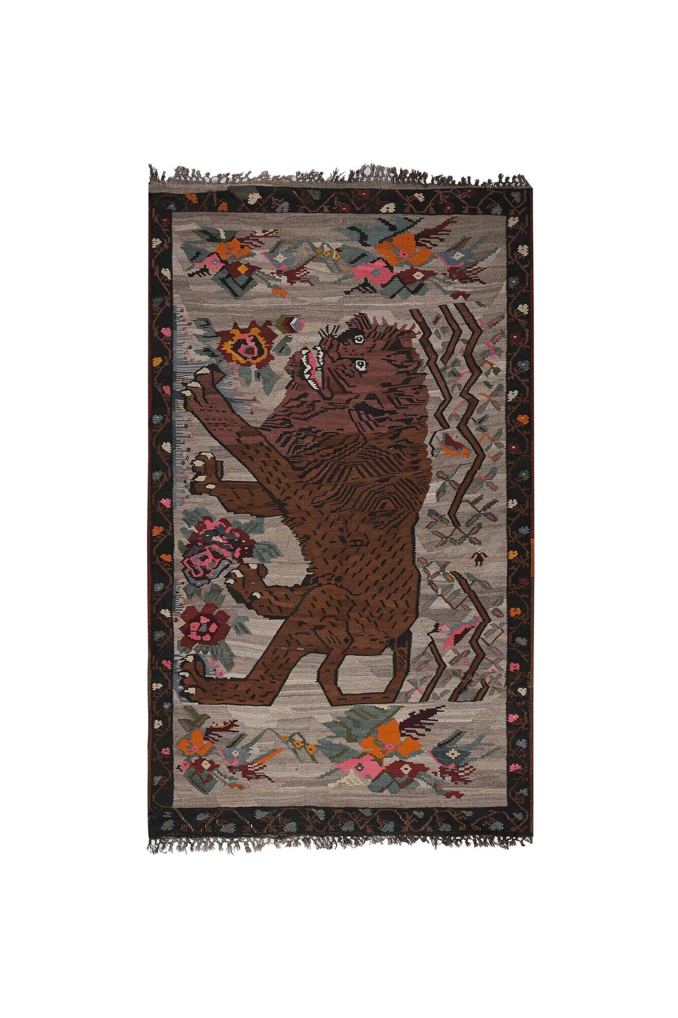 Tapis Kilim turc vintage tissé main