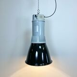 Black Enamel Vintage Industrial Pendant Lamp, 1960s