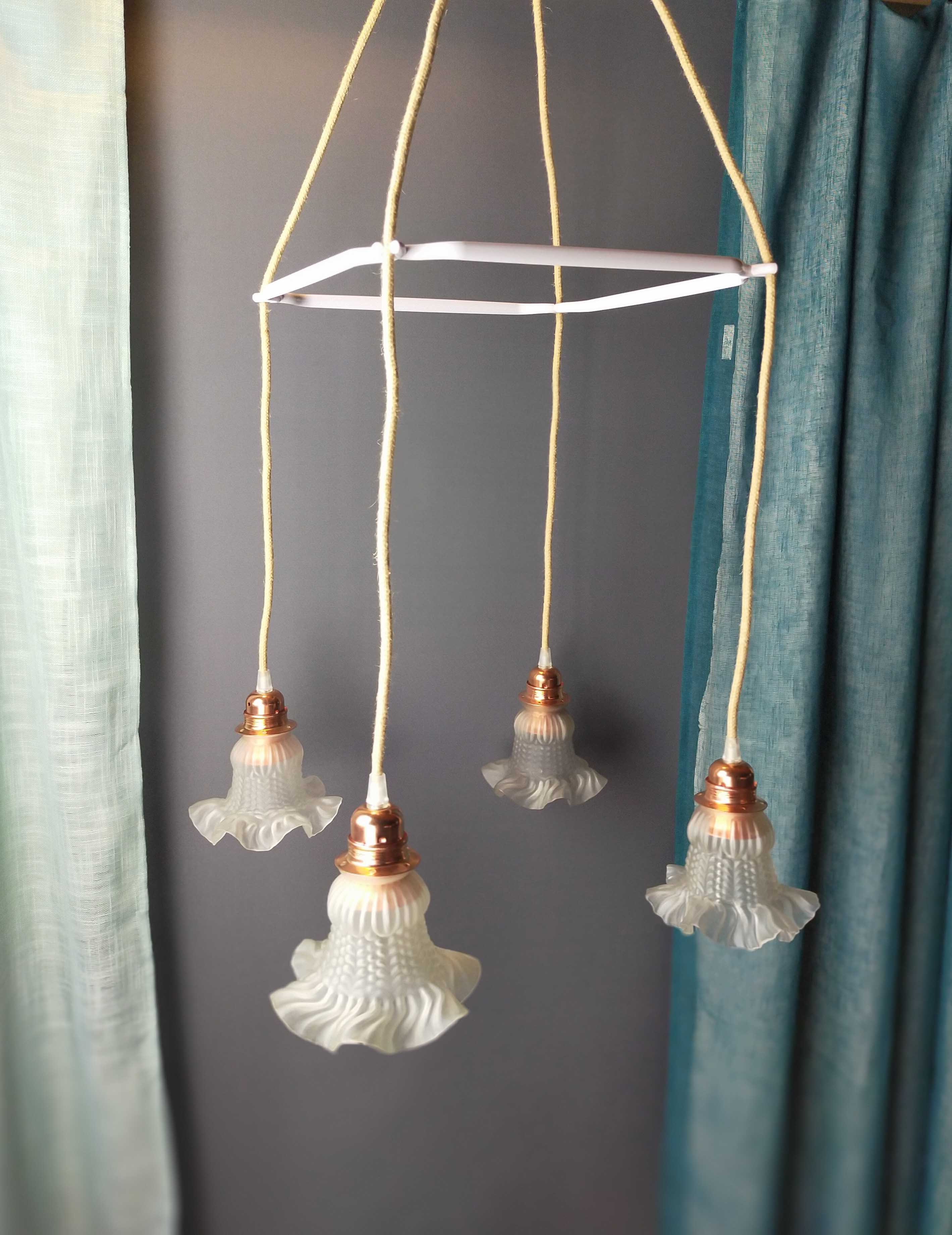 Suspension tulipes en verre