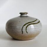 Ceramic bud vase with floral decoration