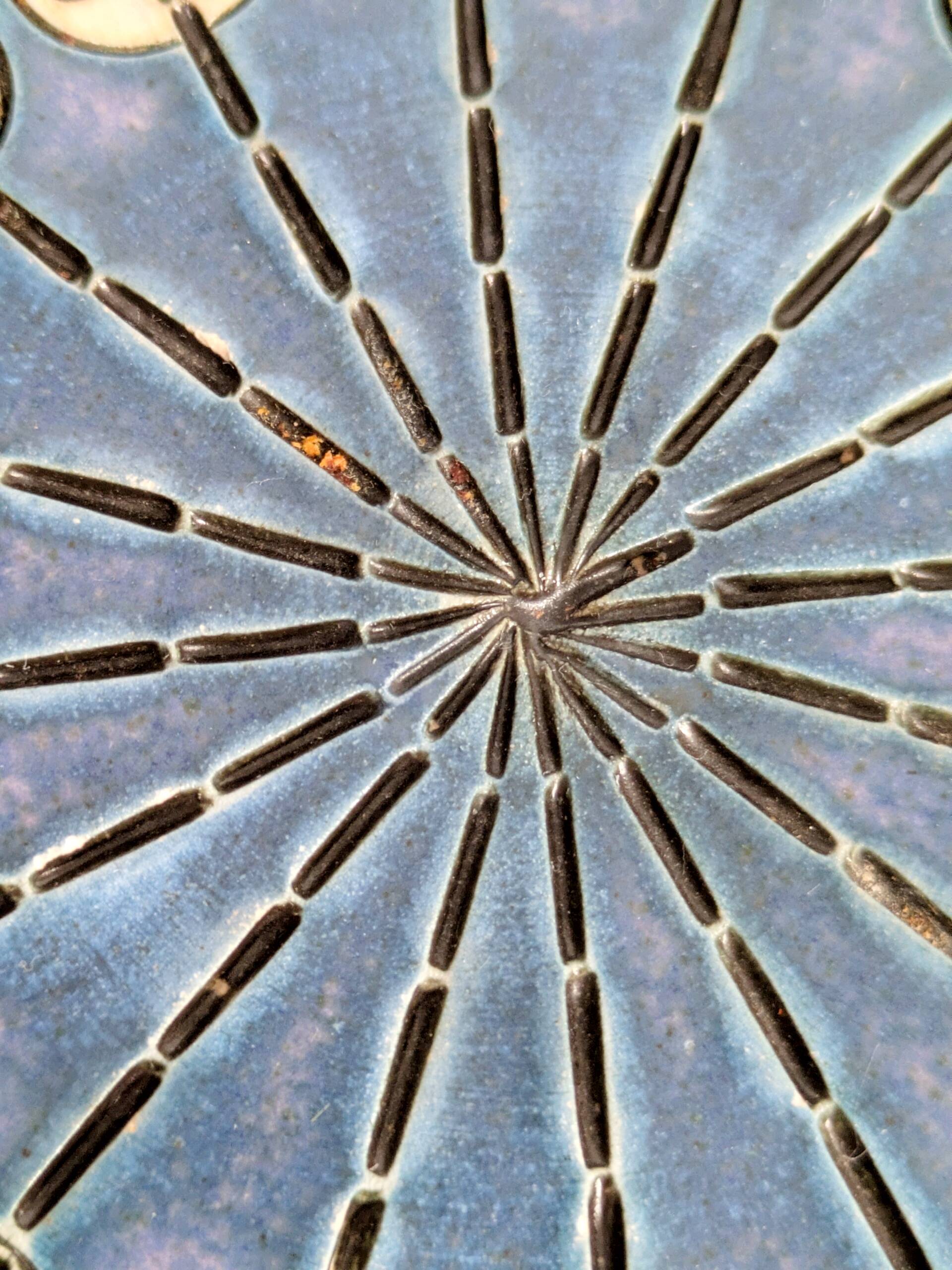 Mid-century ceramic plate signed Heinz Theo Dietz, Germany.