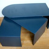 Table basse années 80 3 plateaux pivotants