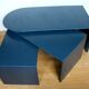Table basse années 80 3 plateaux pivotants