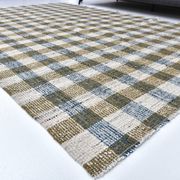 290x190 cm indigo blue mustard kilim carpet, wool made kilim rug.