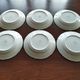 6 flat plates Villeroy & Boch Mettlach celadon green and vintage gold 1960s