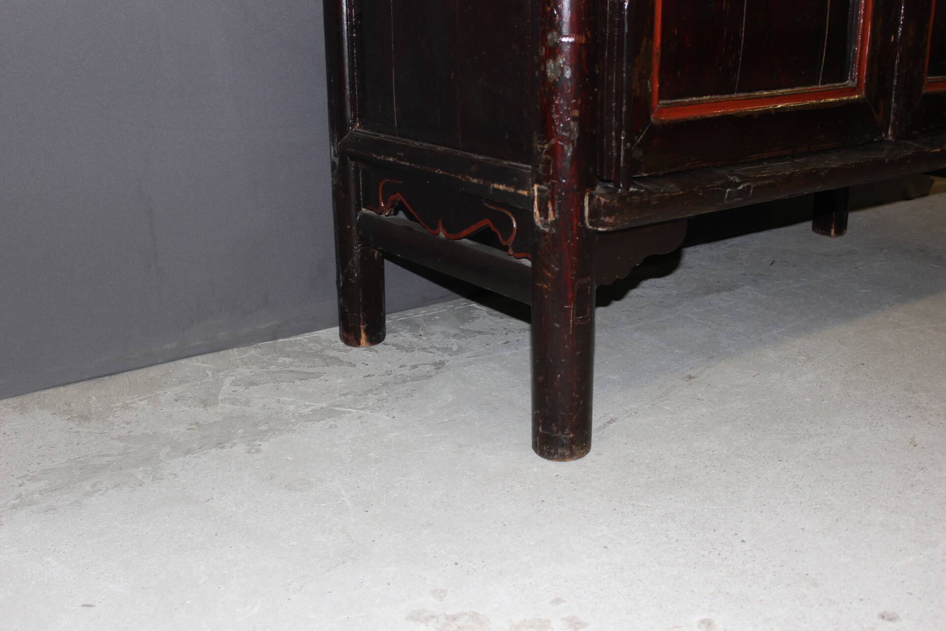 Chinese Lacquered Wood Cabinet Circa 1900