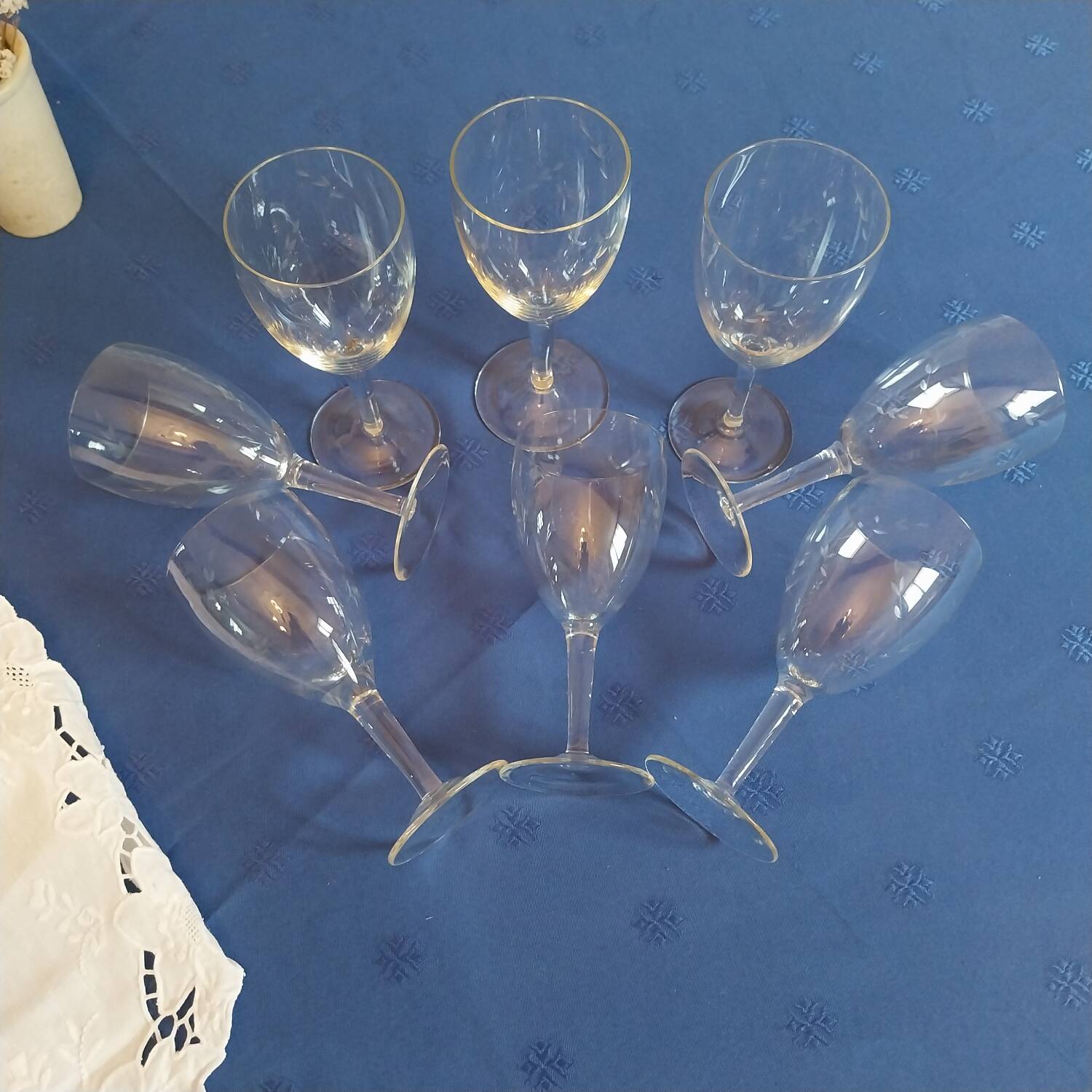 Vintage crystal stemware