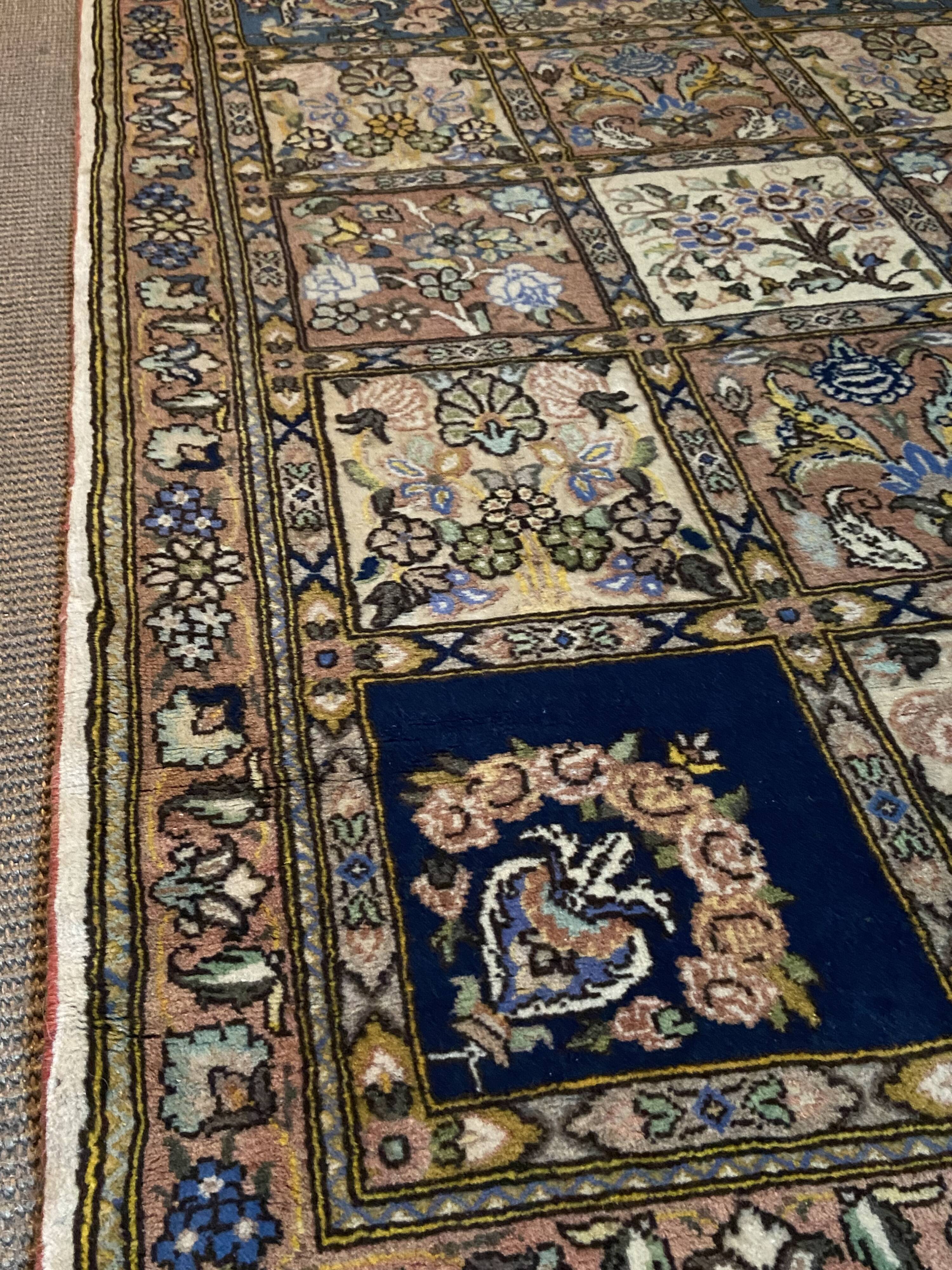 Tapis persan Bakhtiar Ghom en laine réalisé à la main